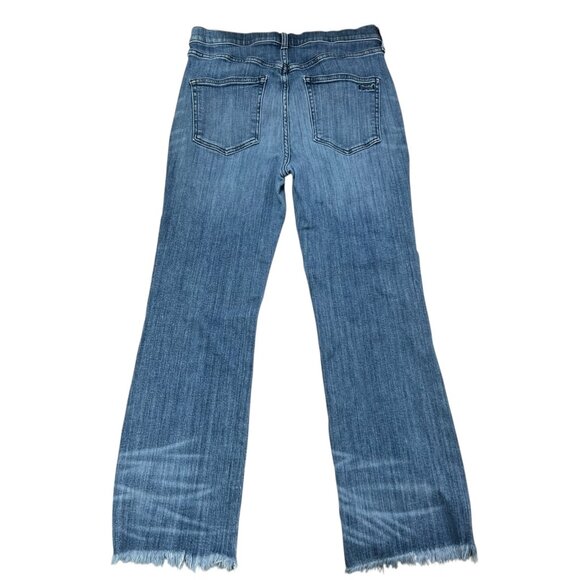 Ayr The Bomb Pop Straight Leg Distressed Raw Hem Jeans Size 31 - Picture 2 of 7